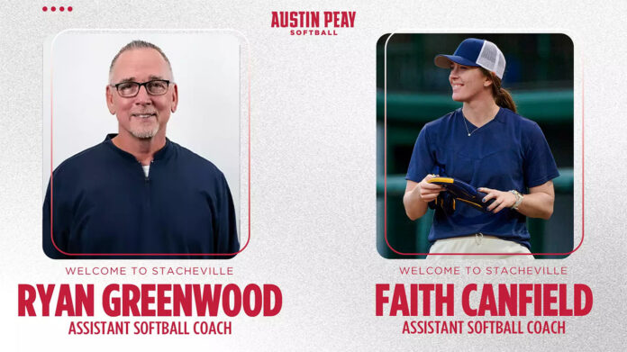 Austin Peay State University Softball Strengthens Staff with Faith Canfield, Ryan Greenwood. (APSU Sports Information)