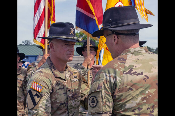 Col. Thomas Foley takes command of the 278th Cavalry Regiment