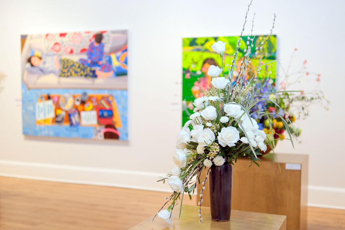 Floral arrangements in the Crouch Gallery by Kelly Smart and Helen Morris Floral arrangements in the Crouch Gallery by Kelly Smart and Helen Morris