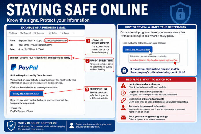 Staying Safe Online - Know the Signs. Protect your information