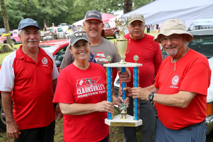 (L to R) Ray Baggott, Stephanie Herndon, Micah Herndon, and on the right Leo Adames. (Mark Haynes, Clarksville Online)