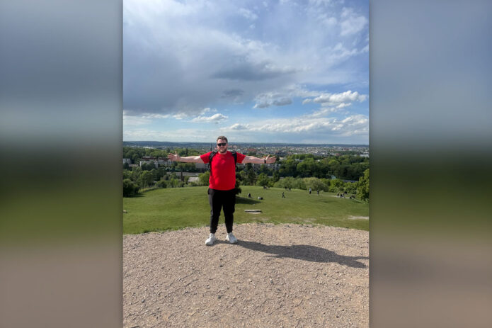 Andrew Daniels atop Krakus’ Mound, a historical monument overlooking Kraków, Poland. The city is known for its preserved medieval architecture and Jewish quarter. (Contributed photo)