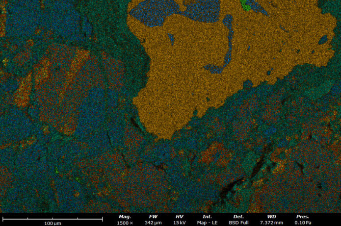 Students can view each element of a meteorite sample in detail through Austin Peay State University’s new scanning electron microscope, combining their materials sciences or geosciences work with chemistry concepts. (APSU)