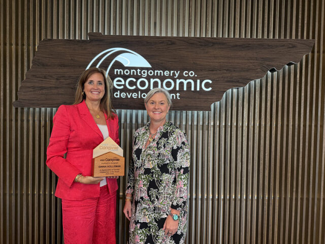Ginna Holleman outgoing Chairman receives Service Award