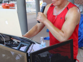 Joe Padula doing Patriotic Trivia at the Downtown Commons for America's 250th Celebration. (Mark Haynes, Clarksville Online) Joe Padula doing Patriotic Trivia at the Downtown Commons for America's 250th Celebration. (Mark Haynes, Clarksville Online)