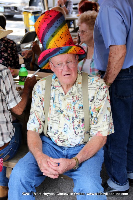 This gentleman was toe tapping to the Ward Family Bluegrass performance. This gentleman was toe tapping to the Ward Family Bluegrass performance.