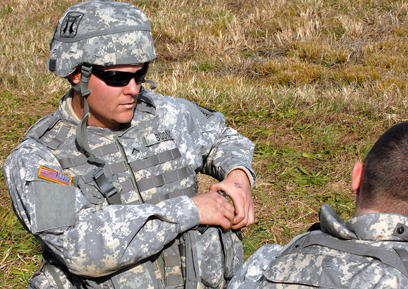 Soldiers of the 3rd Brigade Combat Team "Rakkasans," 101st Airborne Division load ammunition into magazines in preparation for their rifle qualification Nov.11 at Fort Campbell, KY. Each Soldier was required to qualify with his weapon in order to graduate from the Individual Readiness Training course and be authorized for deployment. (U.S. Army photo taken by SPC Brian Smith-Dutton, 3rd Brigade Combat Team, 101st Airborne Division) Soldiers of the 3rd Brigade Combat Team "Rakkasans," 101st Airborne Division load ammunition into magazines in preparation for their rifle qualification Nov.11 at Fort Campbell, KY. Each Soldier was required to qualify with his weapon in order to graduate from the Individual Readiness Training course and be authorized for deployment. (U.S. Army photo taken by SPC Brian Smith-Dutton, 3rd Brigade Combat Team, 101st Airborne Division)