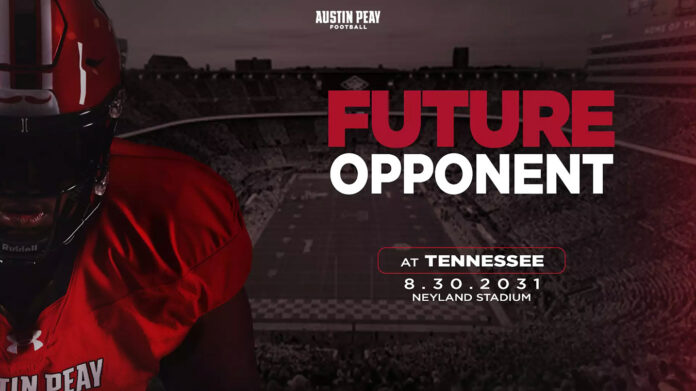 Austin Peay State University Football to Face Tennessee Volunteers at Neyland Stadium in 2031. (APSU Sports Information)