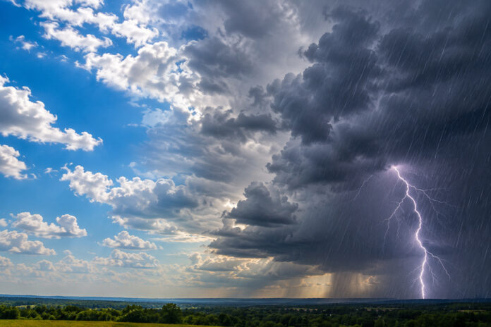 Partly Cloudy turning to Rain and Thunderstorms