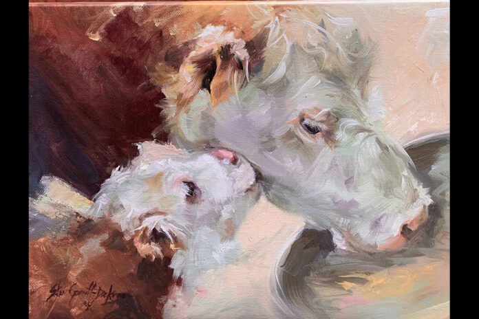Sheron Garrette-Dickerson won Best of Show with her oil painting “First Kiss.”