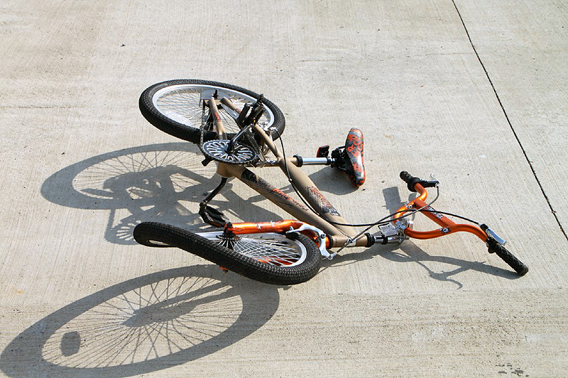 The bicycle that collided with the Ford F-150 on Fort Campbell Boulevard Tuesday Morning. The bicycle that collided with the Ford F-150 on Fort Campbell Boulevard Tuesday Morning.