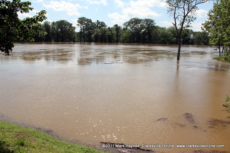 The Cumberland River rising and about to crest at McGregor Park and the Riverwalk Thursday. The Cumberland River rising and about to crest at McGregor Park and the Riverwalk Thursday.