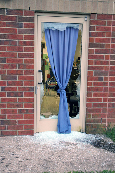 Glenellen School damage. (Photo by Jim Knoll – CPD Public Information Officer) Glenellen School damage. (Photo by Jim Knoll – CPD Public Information Officer)