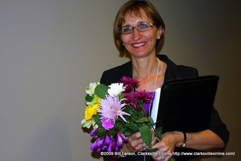 Dr. Uffelman gathers flowers Dr. Uffelman gathers flowers