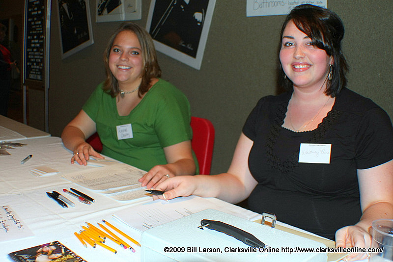 Rachael and Whitney sign people up for the Midsouth Flute Festival Rachael and Whitney sign people up for the Midsouth Flute Festival