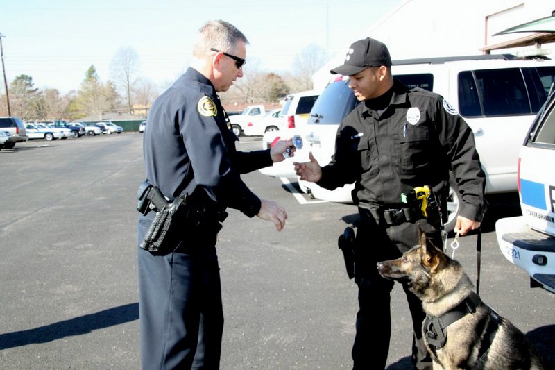 Clarksville Police Department's Newest K-9s Receive Their Badges (Photo by CPD-Jim Knoll) Clarksville Police Department's Newest K-9s Receive Their Badges (Photo by CPD-Jim Knoll)