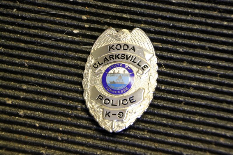 Clarksville Police Department K-9 Koda's badge. (Photo by CPD-Jim Knoll) Clarksville Police Department K-9 Koda's badge. (Photo by CPD-Jim Knoll)