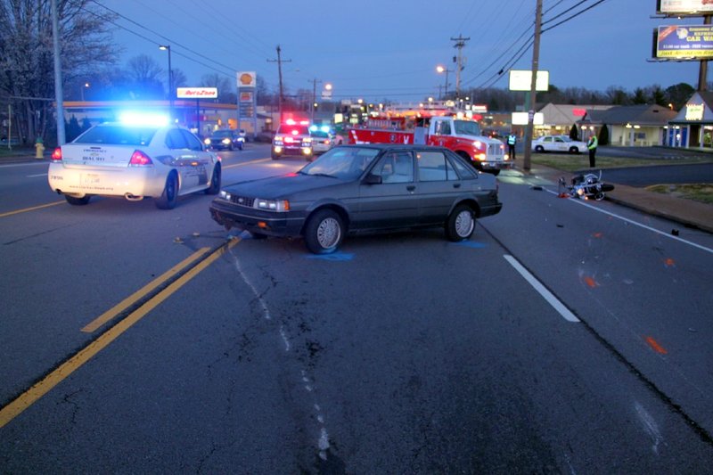 1987 Chevy Nova turned in front of an oncoming 2008 Harley Motorcycle on Madison Street. (Photo by CPD-Jim Knoll) 1987 Chevy Nova turned in front of an oncoming 2008 Harley Motorcycle on Madison Street. (Photo by CPD-Jim Knoll)