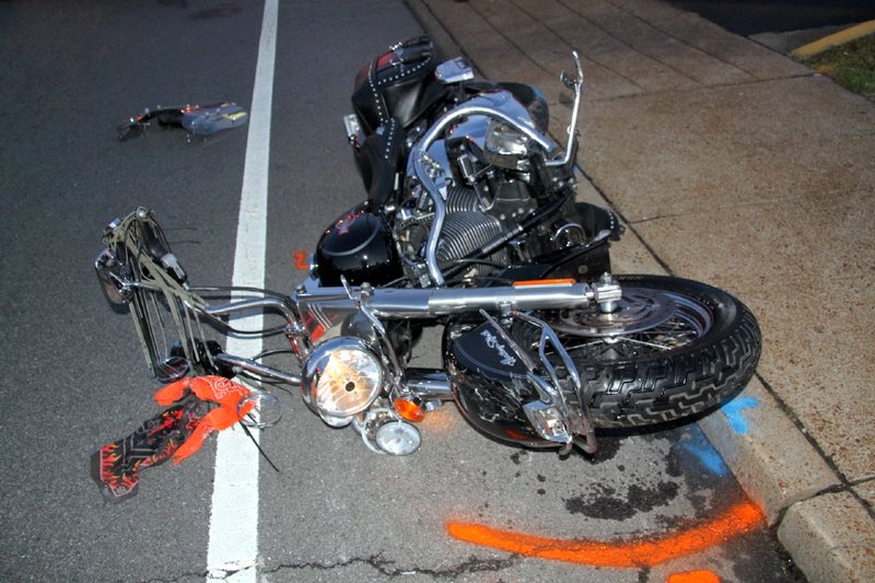 1987 Chevy Nova turned in front of an oncoming 2008 Harley Motorcycle on Madison Street. (Photo by CPD-Jim Knoll) 1987 Chevy Nova turned in front of an oncoming 2008 Harley Motorcycle on Madison Street. (Photo by CPD-Jim Knoll)