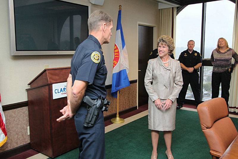 Clarksville Police Department swears in Six New Officers (Photo by CPD-Jim Knoll) Clarksville Police Department swears in Six New Officers (Photo by CPD-Jim Knoll)