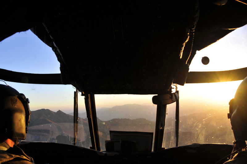 A 101st Combat Aviation Brigade, Task Force Destiny CH-47 Chinook helicopter and UH-60 Black Hawk helicopter travel to different forward operating bases throughout southern Afghanistan delivering mail, personnel and supplies to ground troops Nov. 3, 2010. A 101st Combat Aviation Brigade, Task Force Destiny CH-47 Chinook helicopter and UH-60 Black Hawk helicopter travel to different forward operating bases throughout southern Afghanistan delivering mail, personnel and supplies to ground troops Nov. 3, 2010.