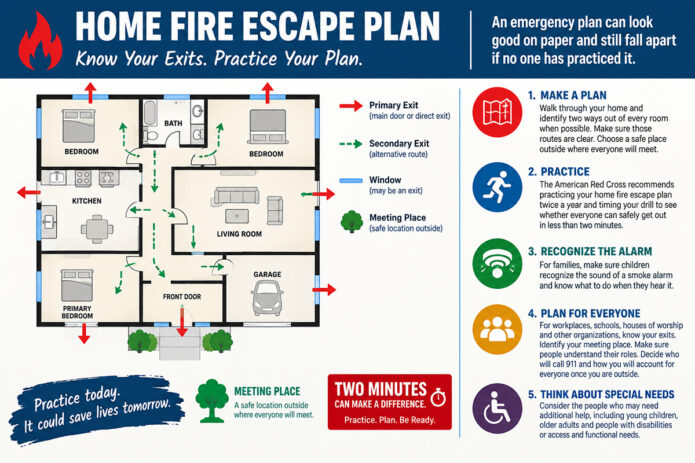 Home Fire Escape Plan in Case of House Fire